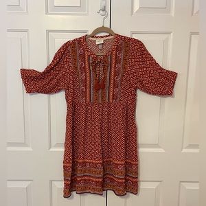 Boho style print dress